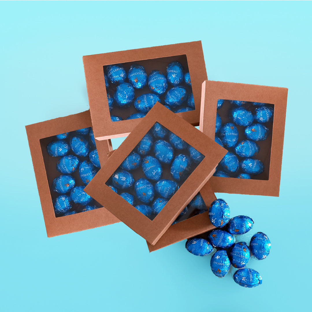 5 scatole di ovetti di cioccolata ai cereali